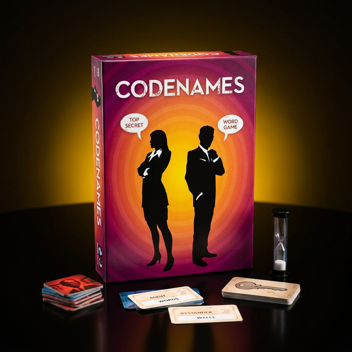 Codenames board game to rent with GURGUR