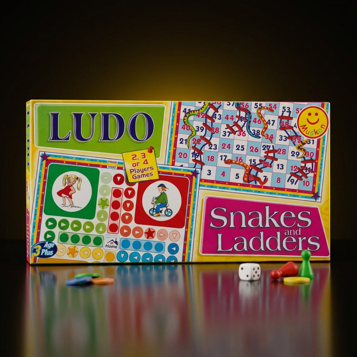 Ludo and Snakes & Ladders board game to rent with GURGUR
