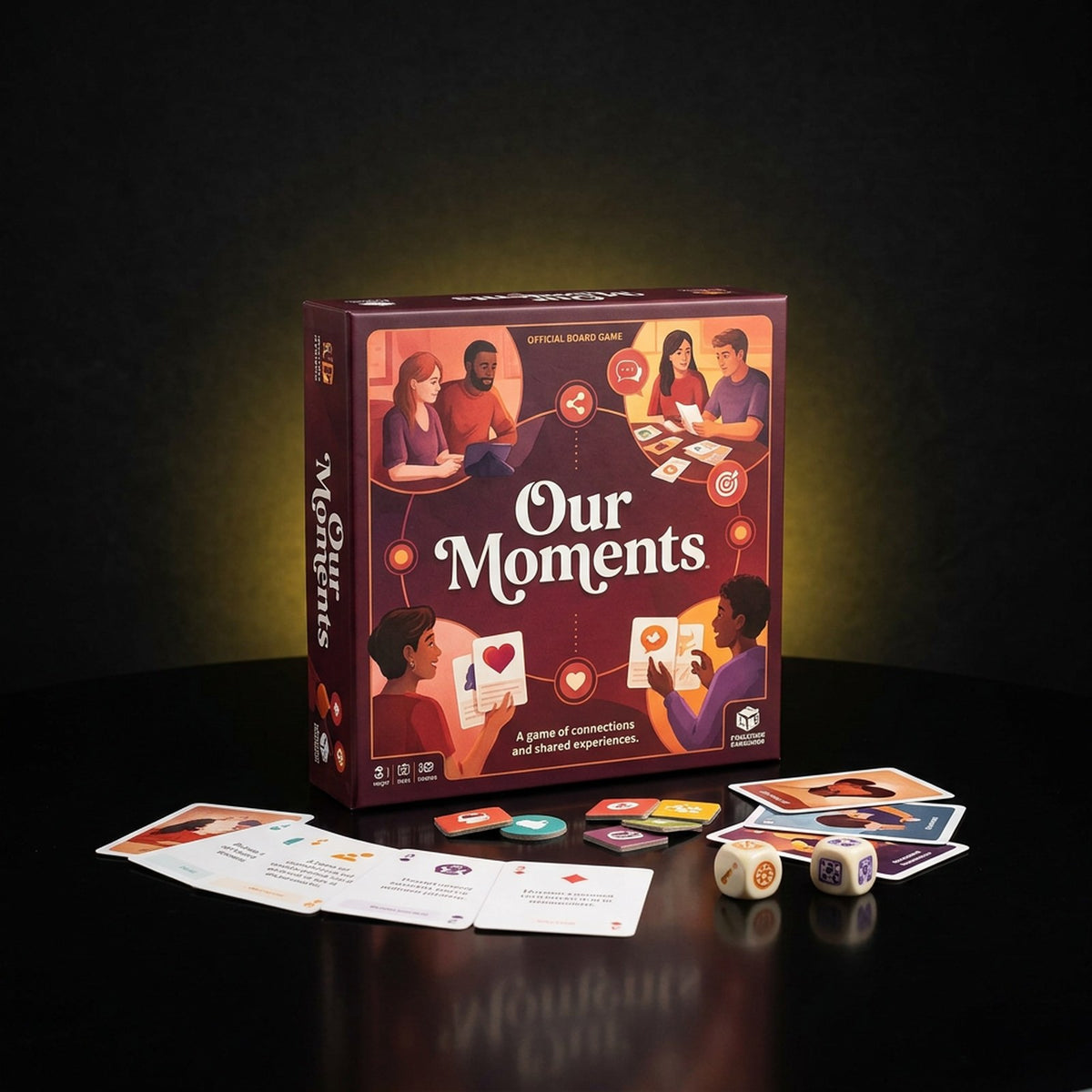Our Moments board game to rent with GURGUR